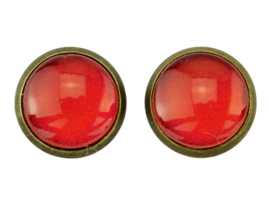 Ohrstecker "Hagebutte" in Bronze 12mm