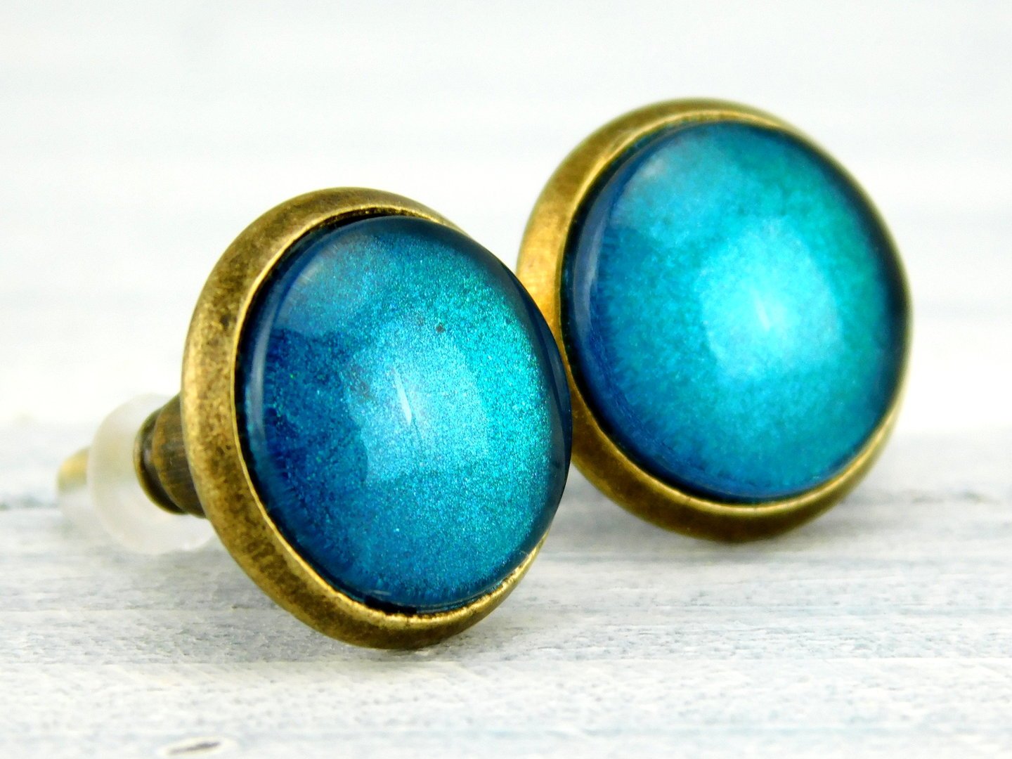 Ohrstecker "Azur" in Bronze 12mm