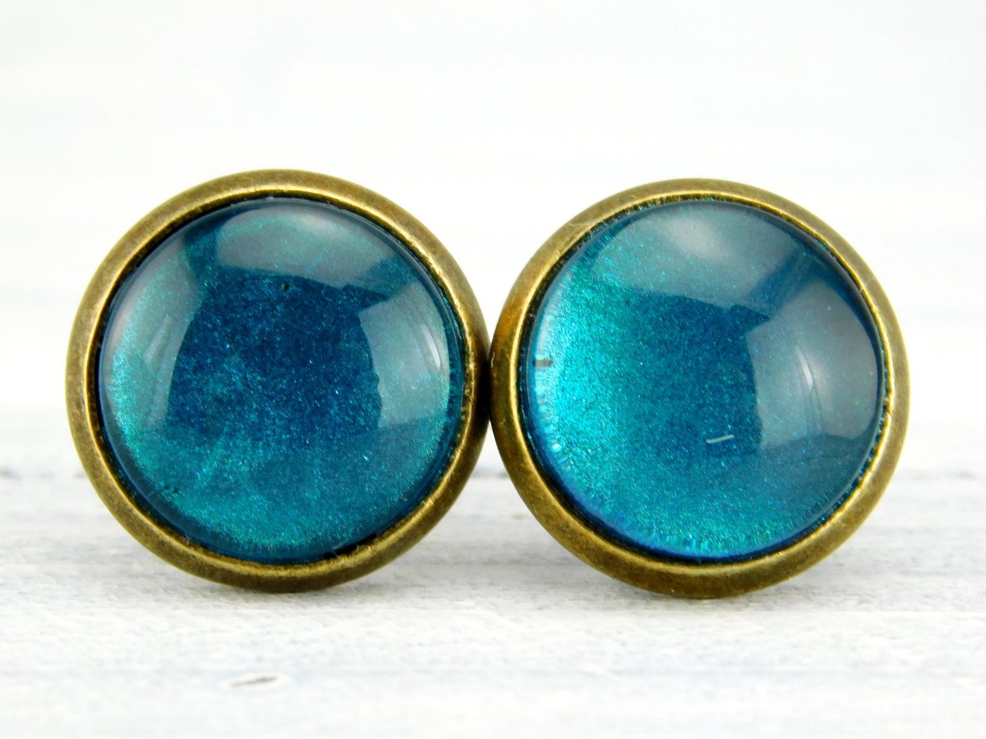 Ohrstecker "Azur" in Bronze 12mm
