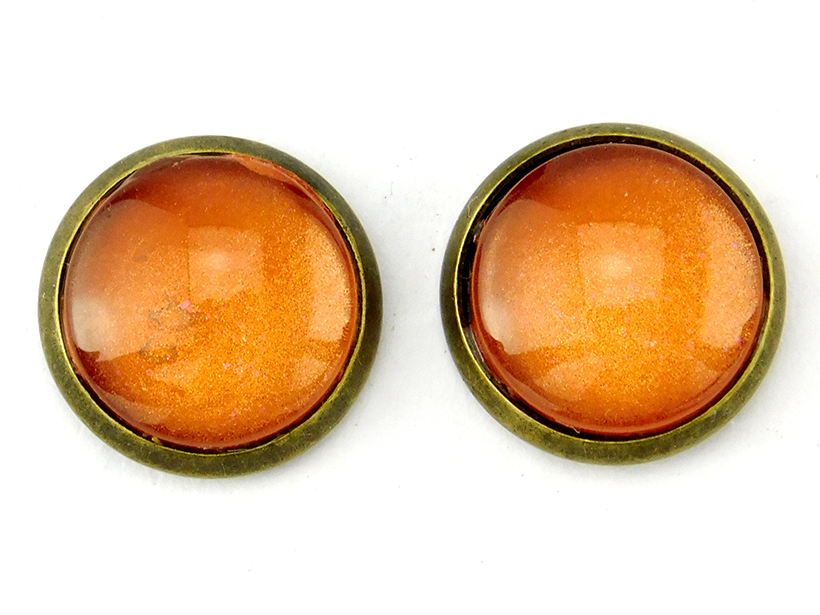 Ohrstecker "Papaya" in Bronze 12mm