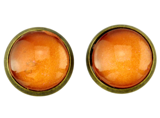 Ohrstecker "Papaya" in Bronze 12mm