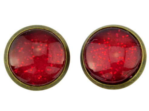 Ohrstecker "Sexy in Red" in Bronze 12mm