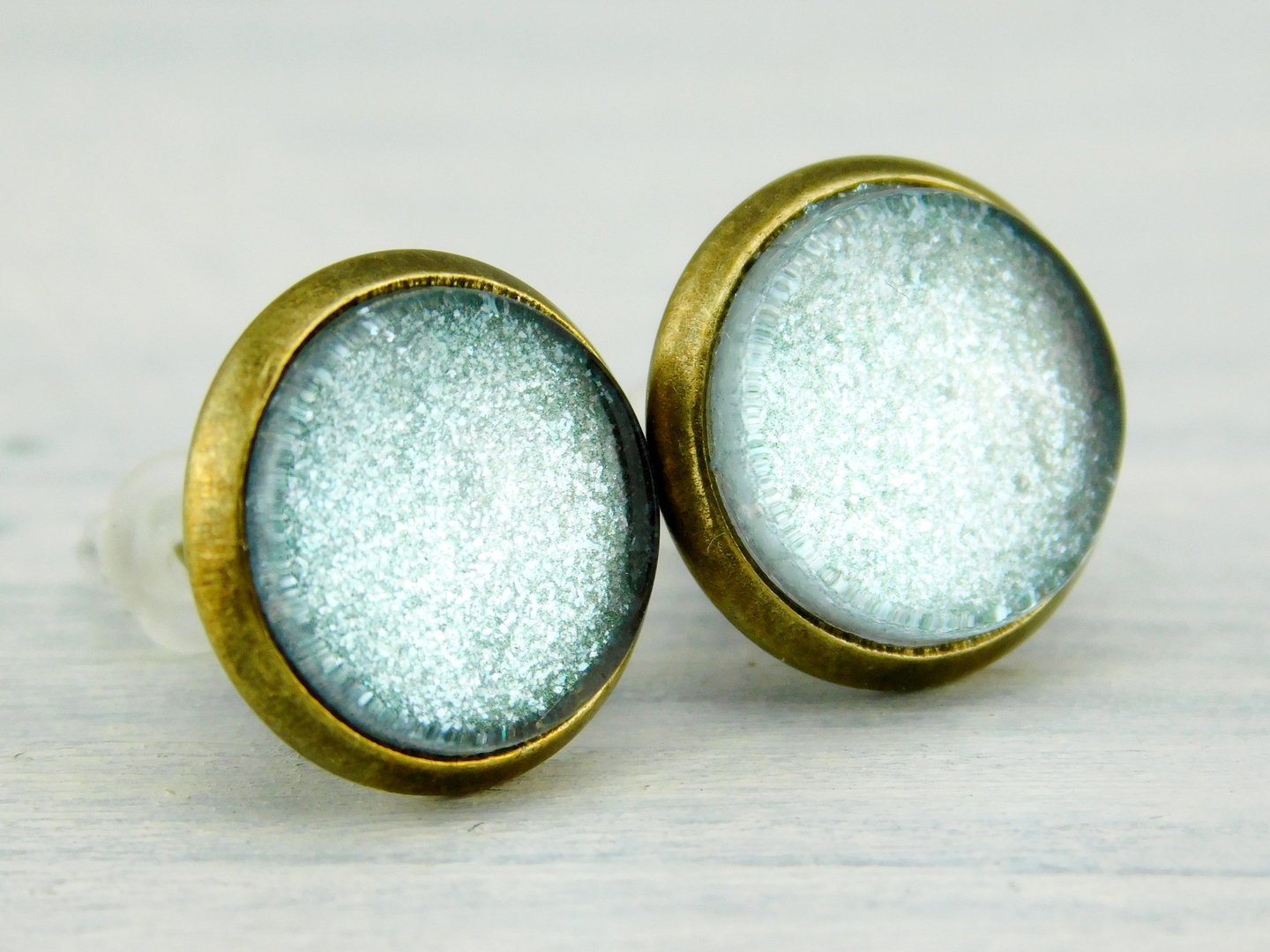 Ohrstecker "Eiskristall" in Bronze 12mm