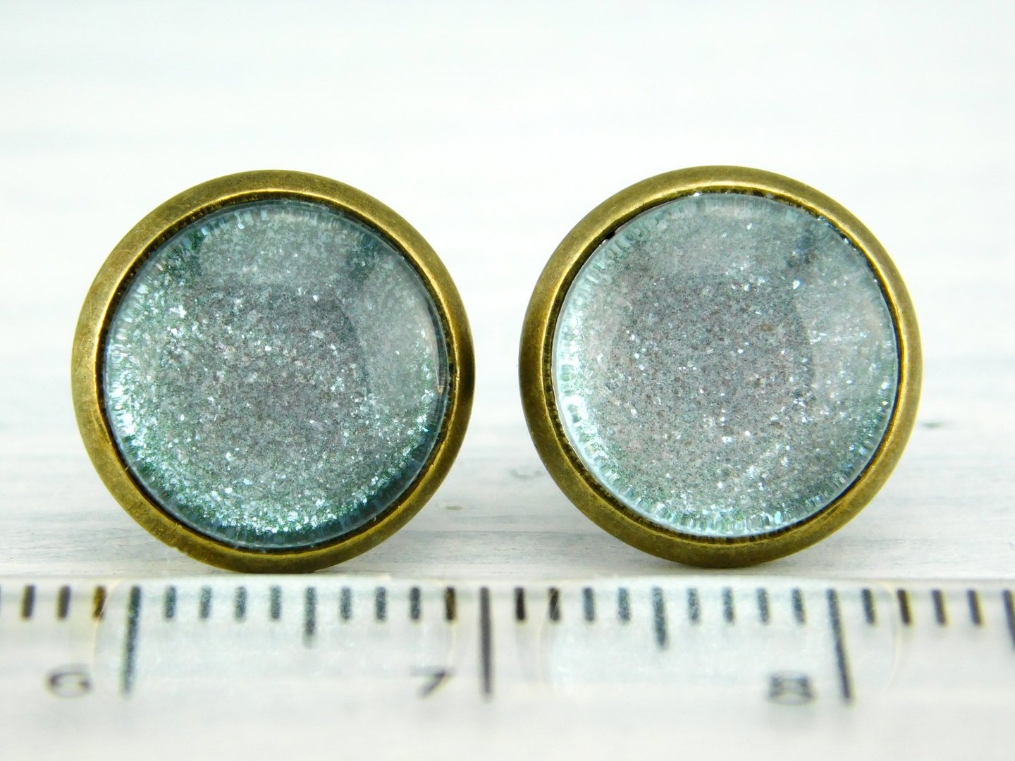 Ohrstecker "Eiskristall" in Bronze 12mm