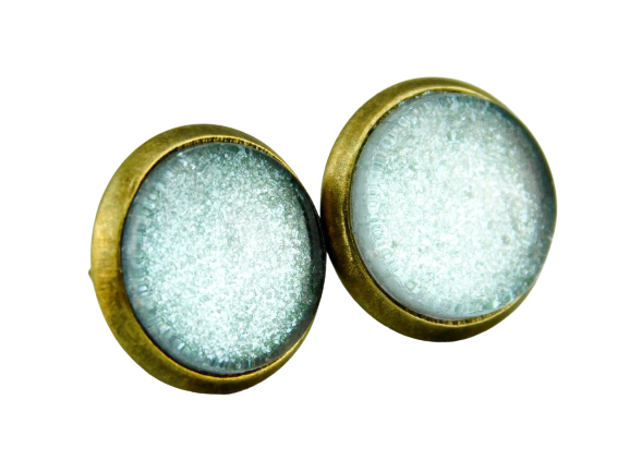 Ohrstecker "Eiskristall" in Bronze 12mm