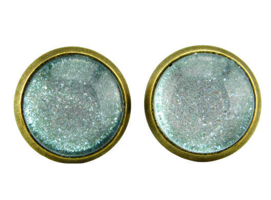 Ohrstecker "Eiskristall" in Bronze 12mm