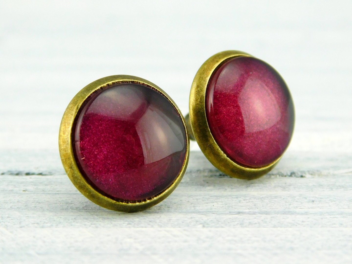 Ohrstecker "Beerensmoothie" in Bronze 12mm