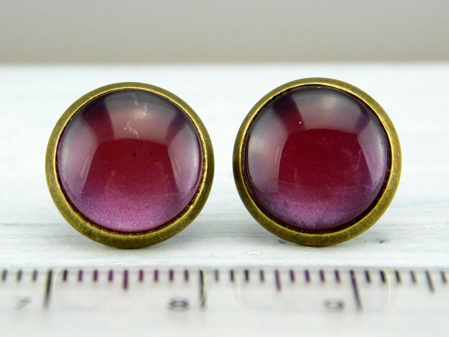 Ohrstecker "Rose Metallic" in Bronze 12mm - Vintage Schmuckstübchen
