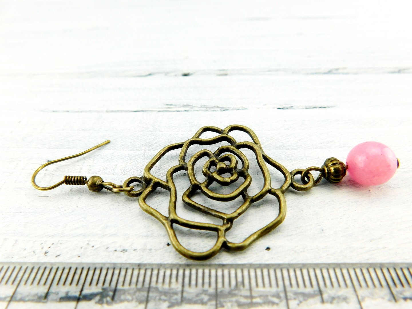 Ohrringe "Rose" in Bronze