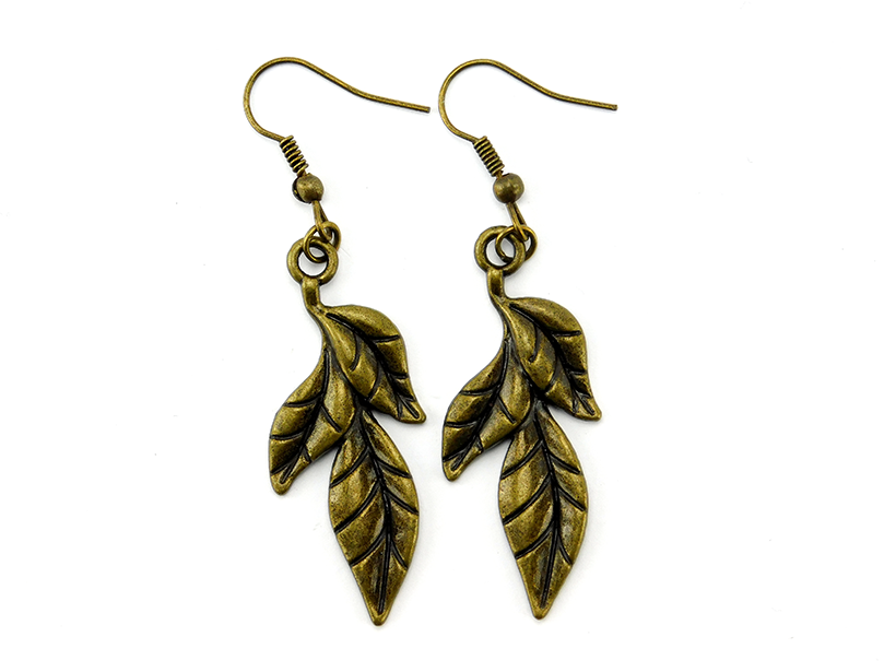 Ohrhänger "Blätter" in Bronze