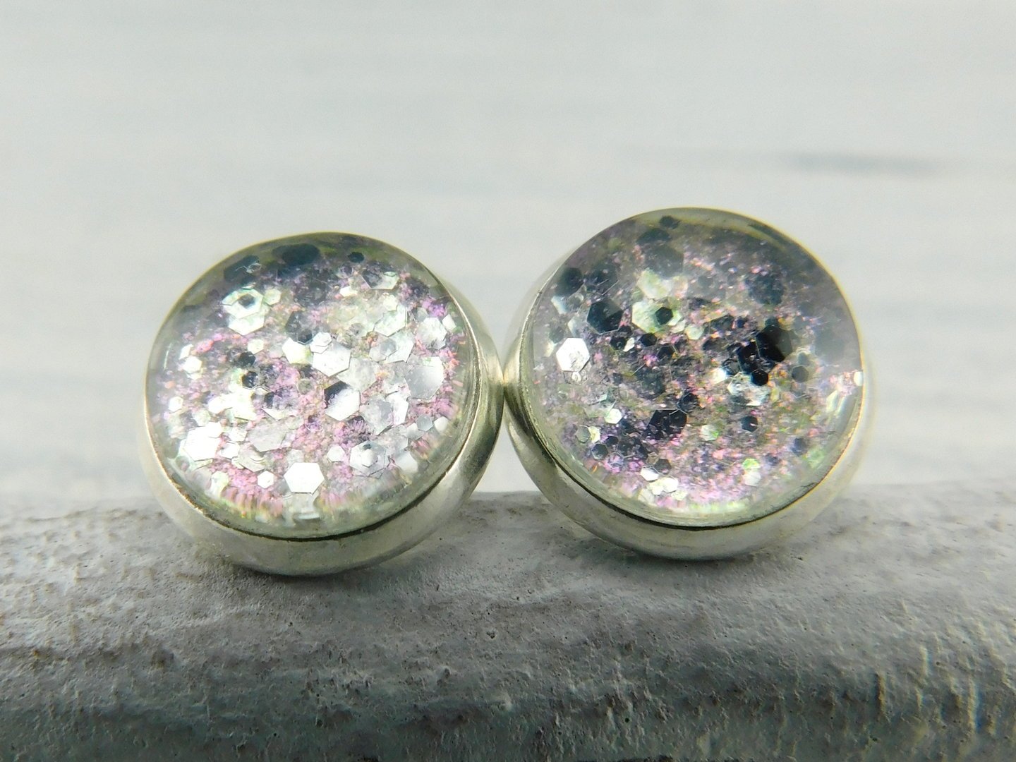 Ohrstecker "Zuckersilber" in Silber