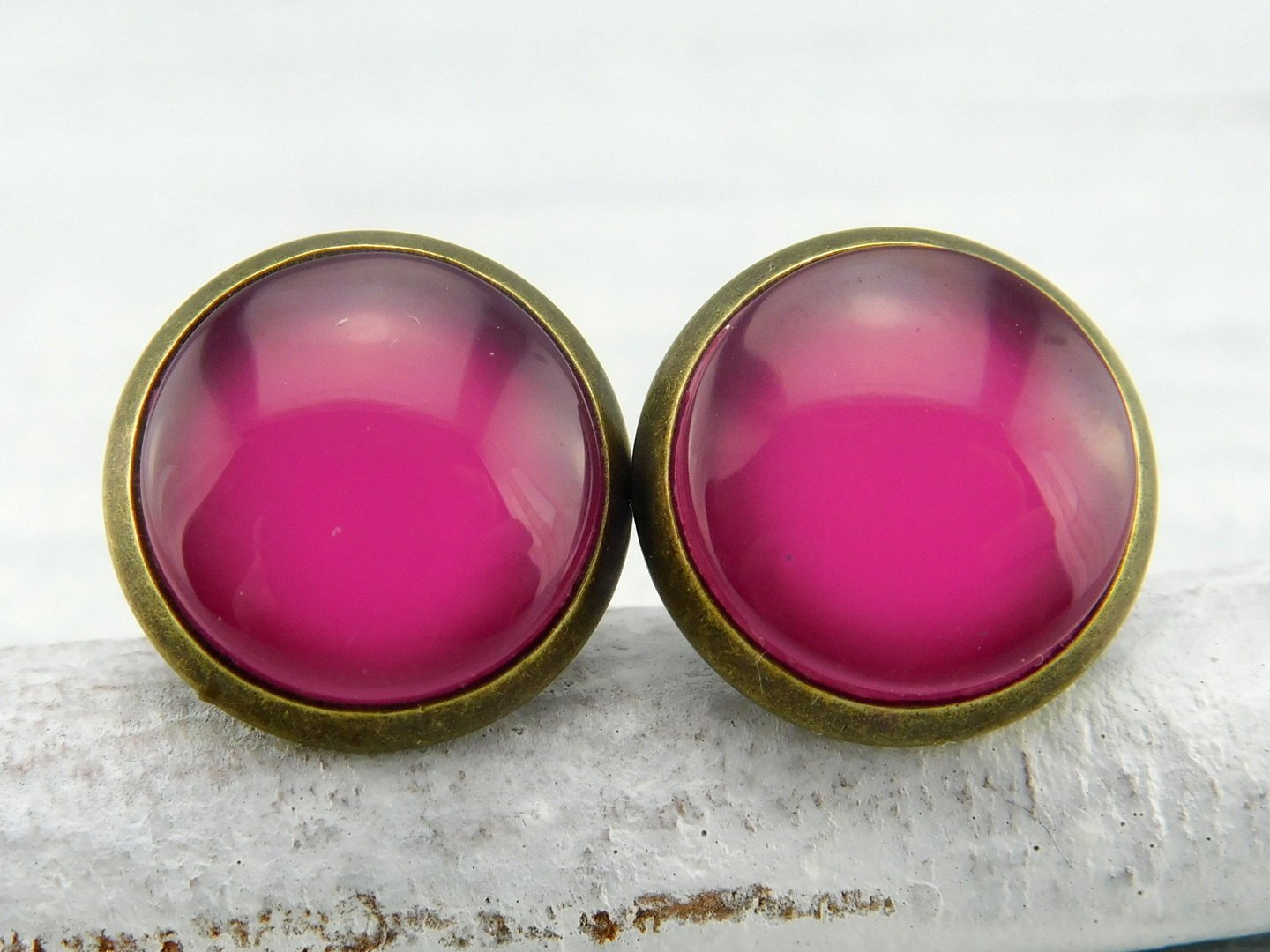 Fruity Ohrstecker "Beerensmoothie" in Bronze 12mm