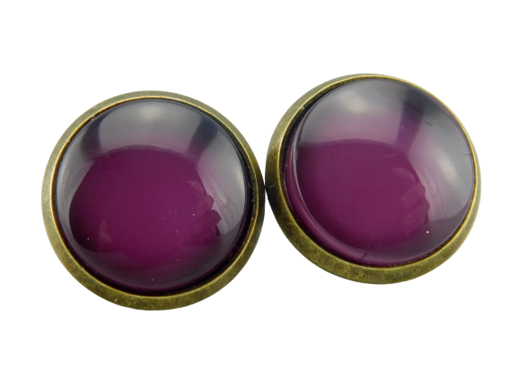 Fruity Ohrstecker "Kleine Pflaume" in Bronze 12mm