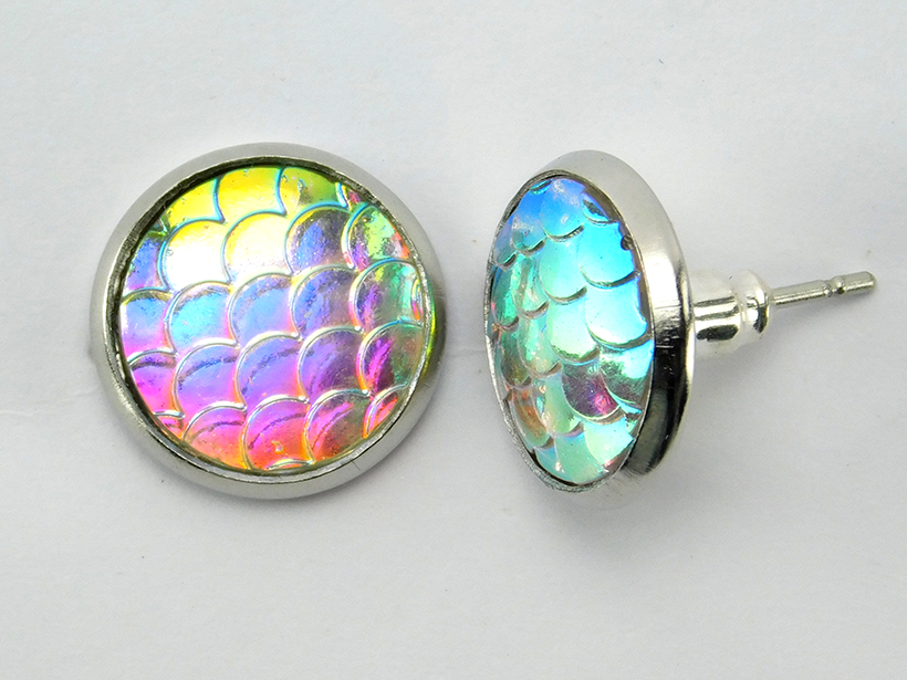 Ohrstecker "Mermaid" in phantastischen Farben