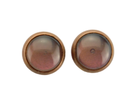 Ohrstecker in Kupferfarbe mit Glascabochon