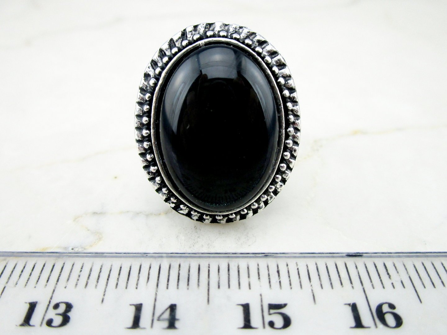 Ovaler Cabochonring "Dark Green" - Vintage Schmuckstübchen