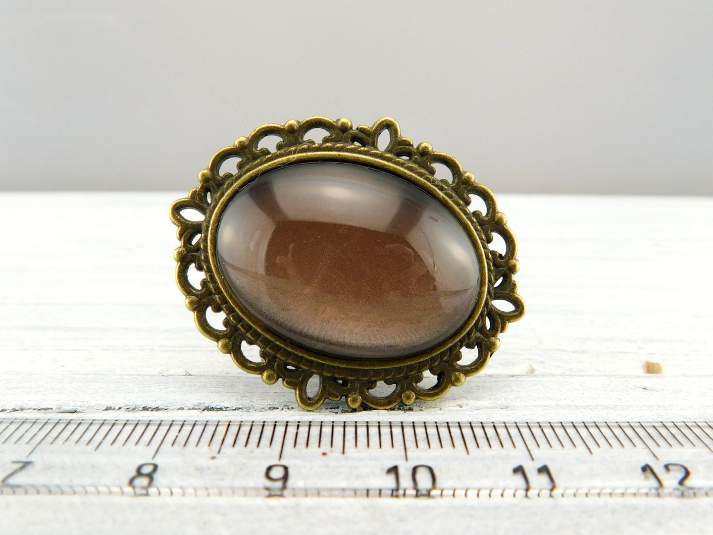 Geschenkset "Hellgold" mit Ring und Brosche - Vintage Schmuckstübchen
