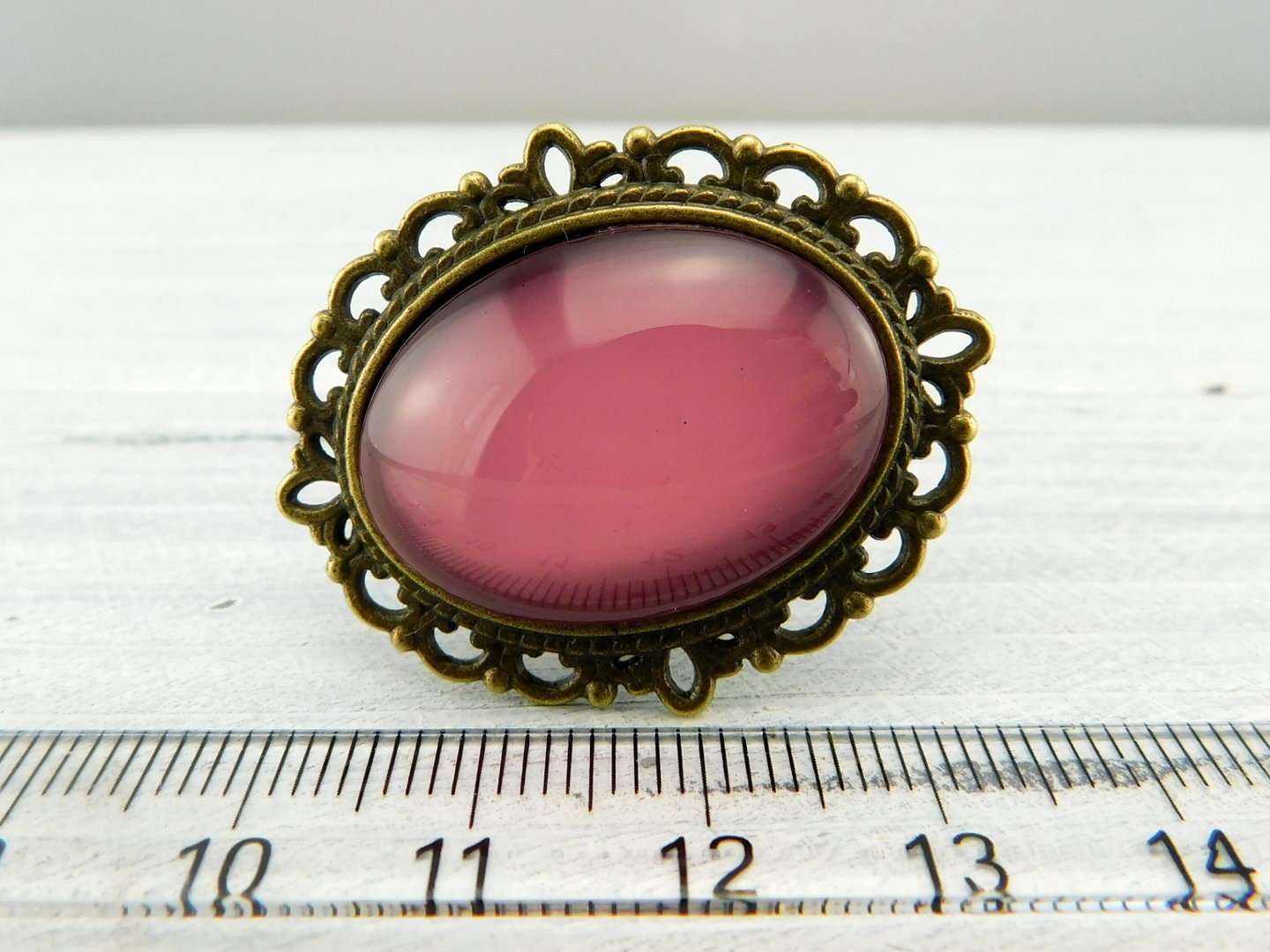 Geschenkset "Blütenrosa" mit Ring und Brosche - Vintage Schmuckstübchen