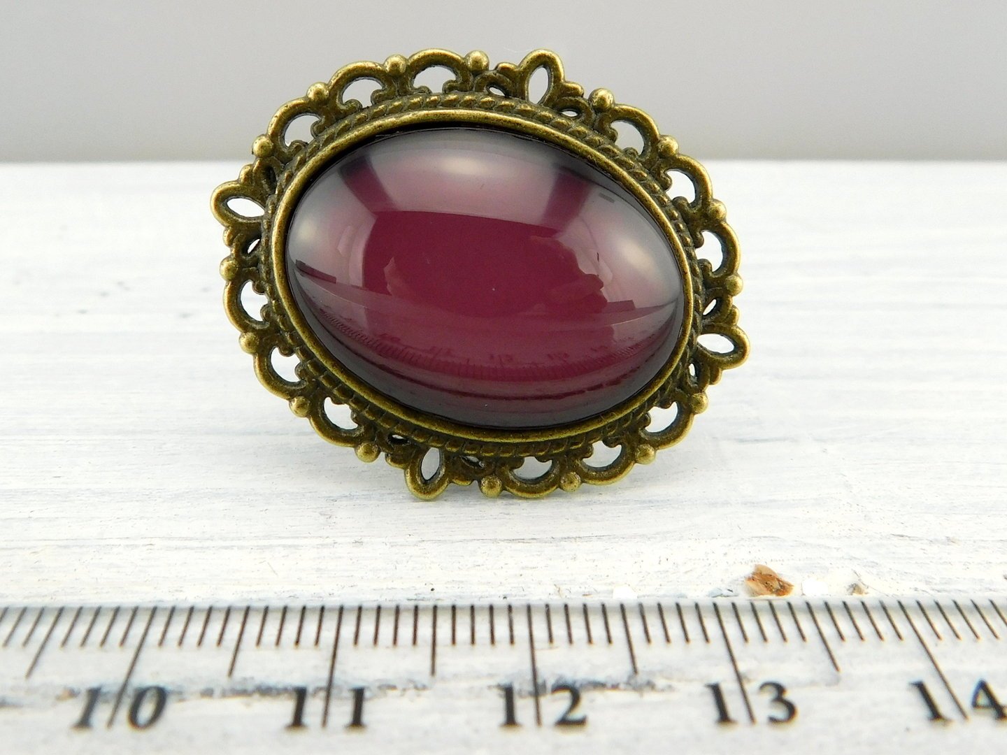 Geschenkset "Beere" mit Ring und Brosche - Vintage Schmuckstübchen