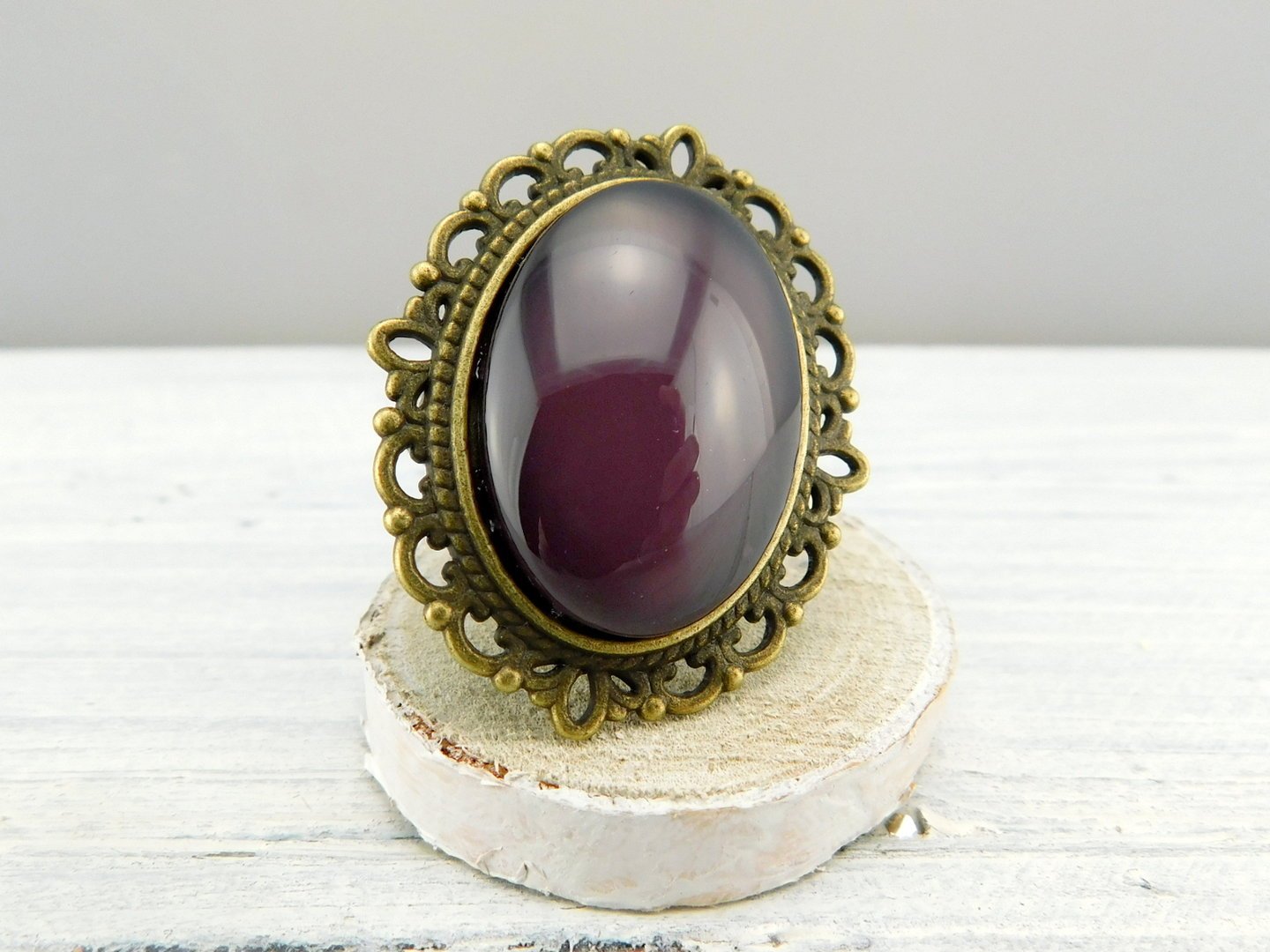 Geschenkset "Rosinchen" mit Ring und Brosche - Vintage Schmuckstübchen