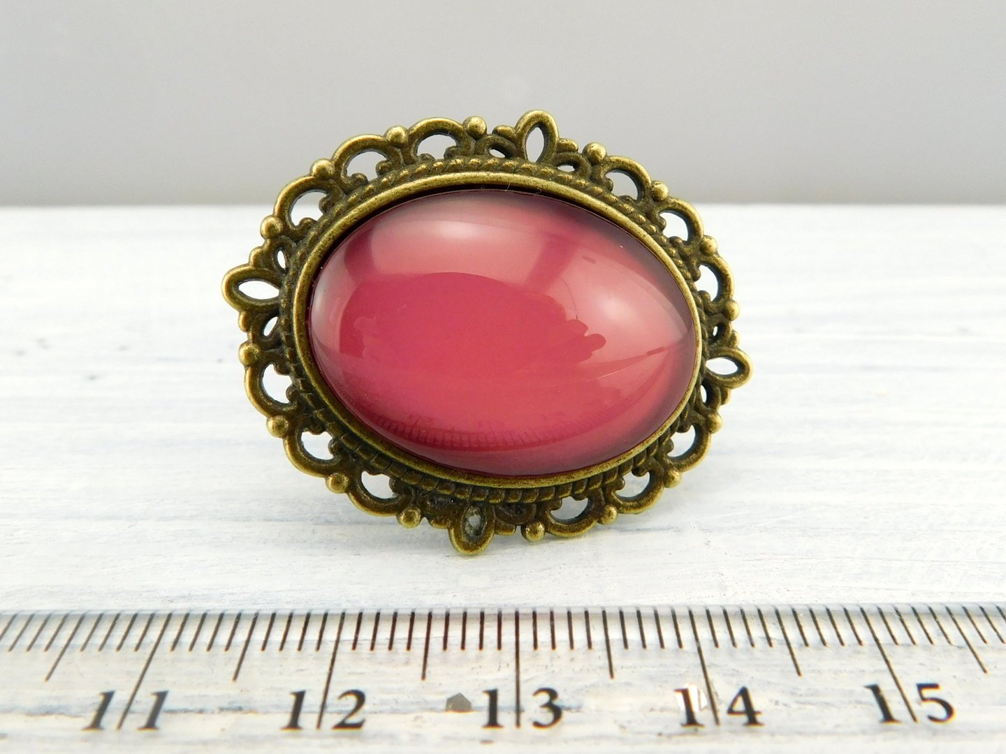 Geschenkset "Pink Orchid" mit Ring und Brosche - Vintage Schmuckstübchen