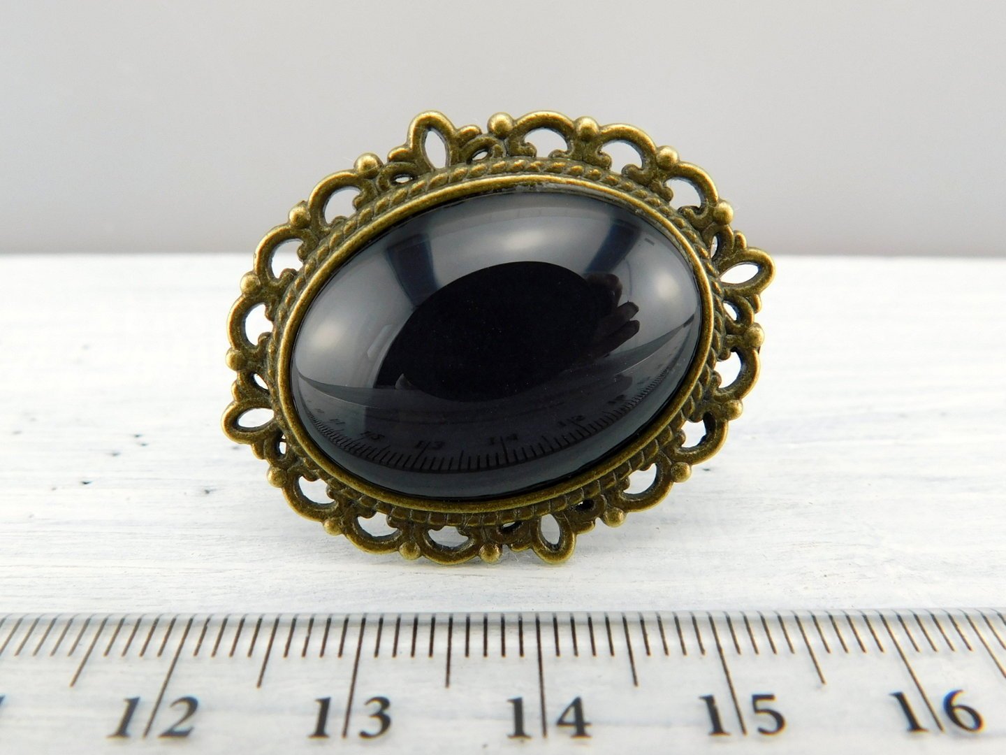 Geschenkset "Mitternachtsblau" mit Ring und Brosche - Vintage Schmuckstübchen