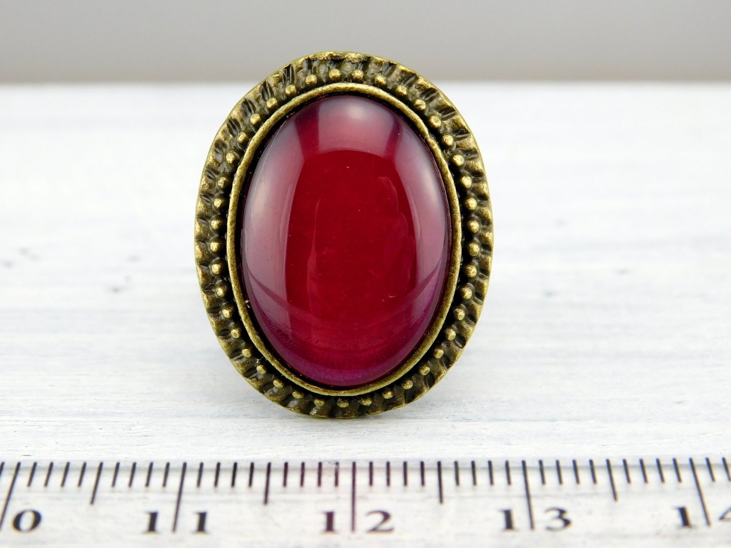 Ovaler Ring mit Cabochon - Vintage Schmuckstübchen