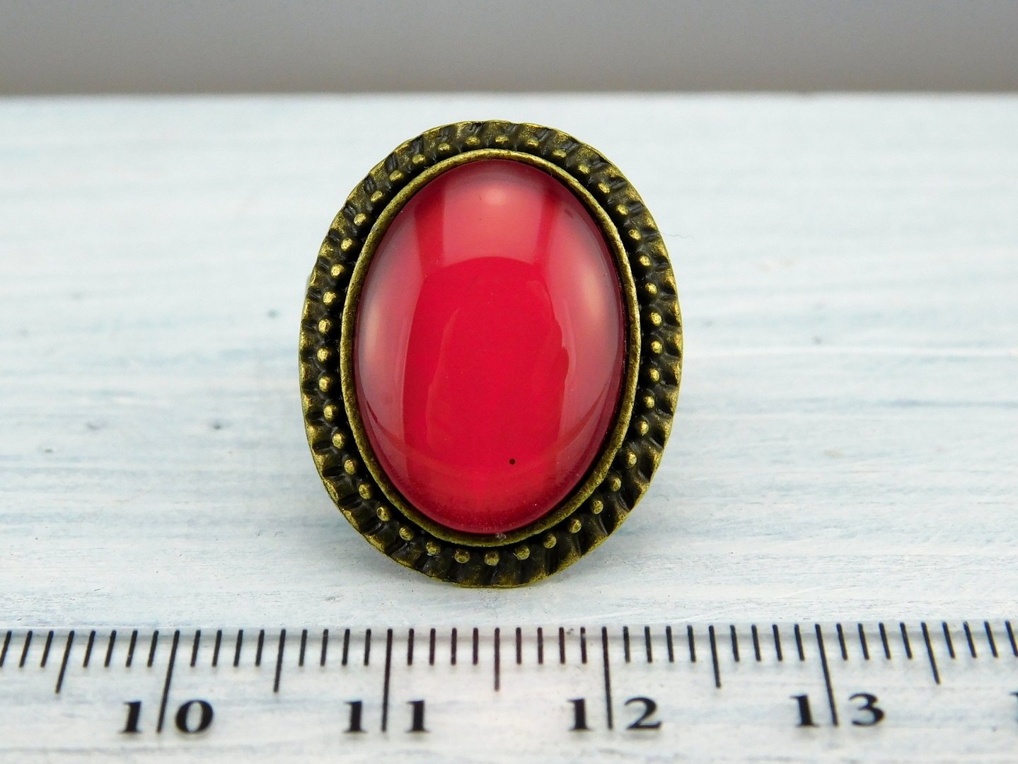 Ovaler Ring mit Cabochon - Vintage Schmuckstübchen