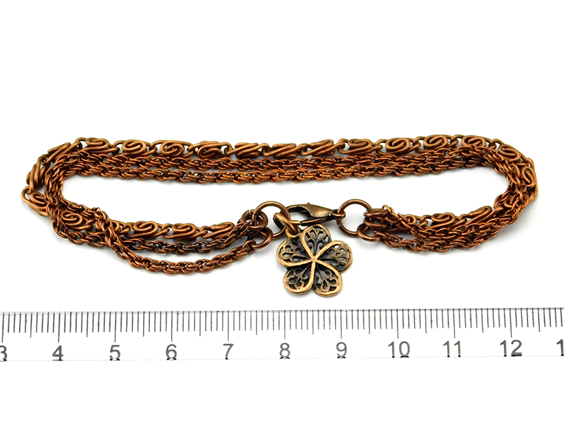 Kupferblümchen - Mehrlagiges Armband in Kupfer