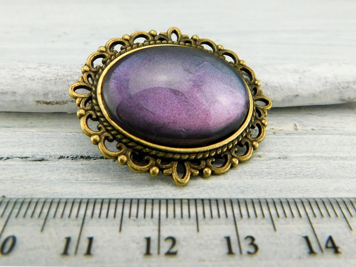 Geschenkset "Mystisches Metall" mit Ring und Brosche - Vintage Schmuckstübchen