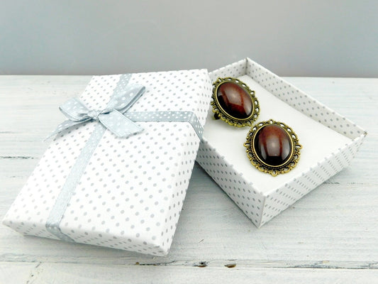 Geschenkset "Hot Chocolate" mit Ring und Brosche - Vintage Schmuckstübchen