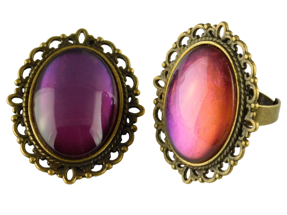 Geschenkset "Mystisches Violett" mit Ring und Brosche