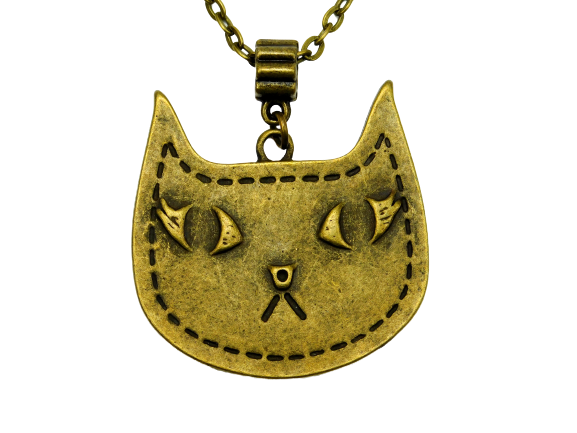 Halskette "Grumpy Cat" in Bronze 