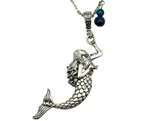 Mermaid Halskette "Blaue Lagune" mit Meerjungfrau 