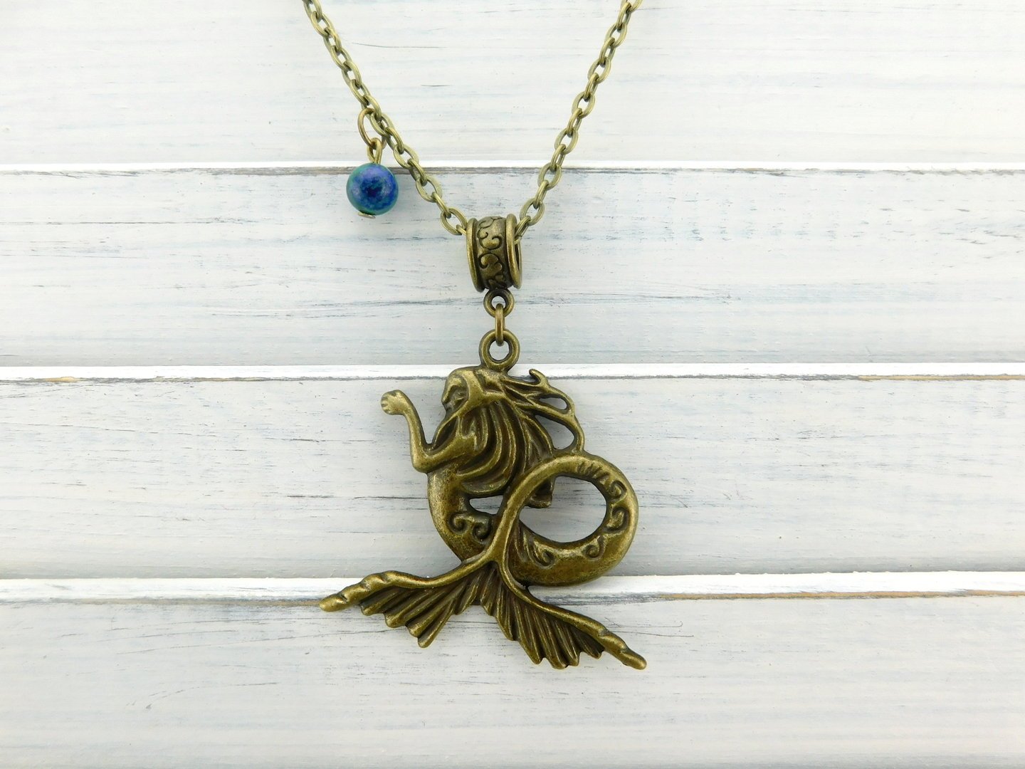 "Oh, my Mermaid!" Halskette mit Meerjungfrau in Bronze 
