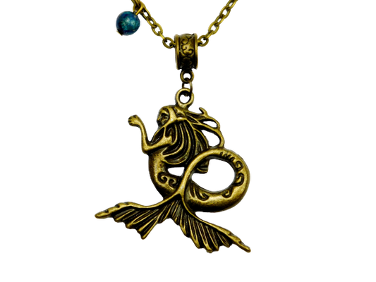 "Oh, my Mermaid!" Halskette mit Meerjungfrau in Bronze 