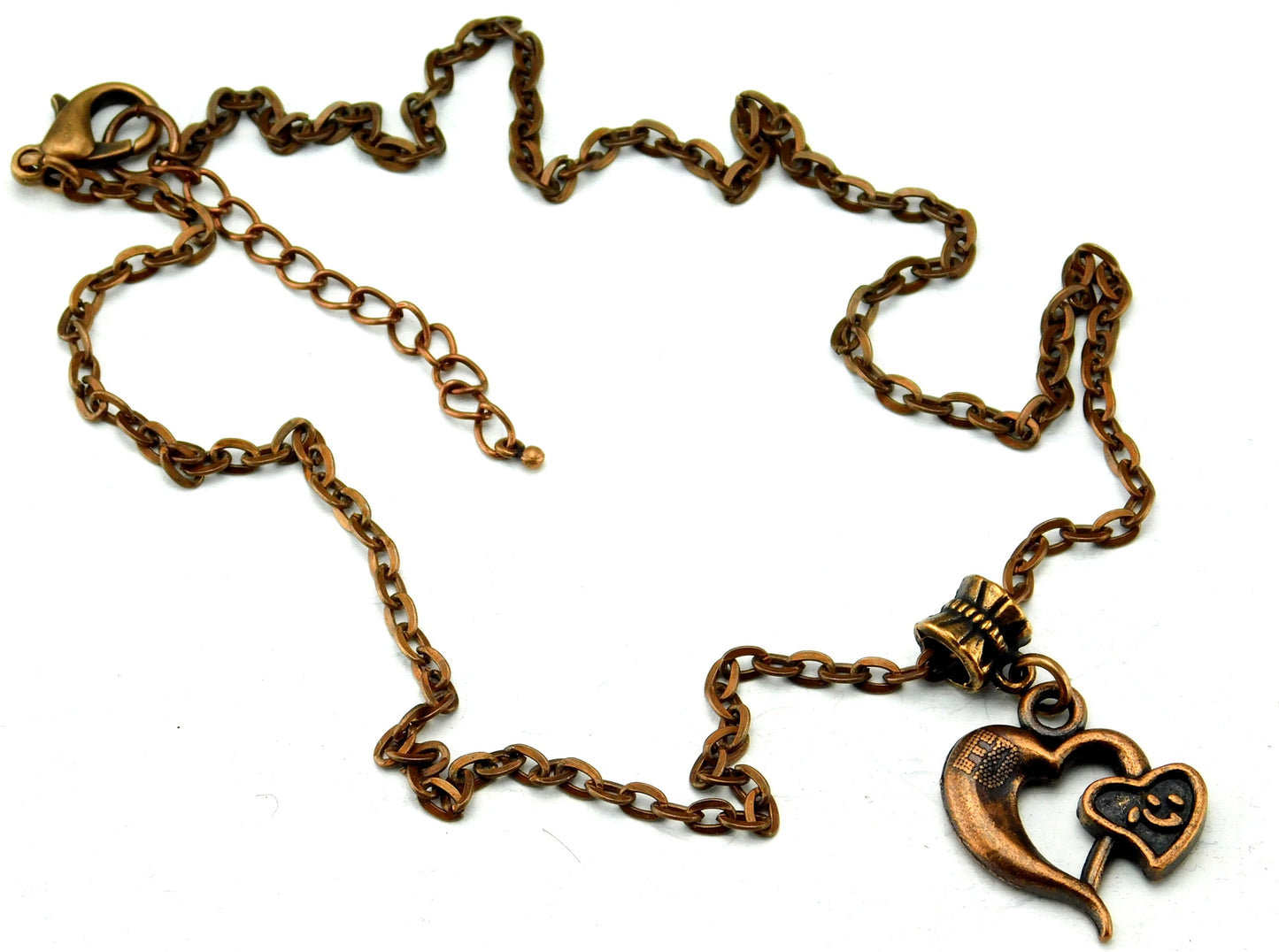 Kupferfarbene Halskette mit Herz