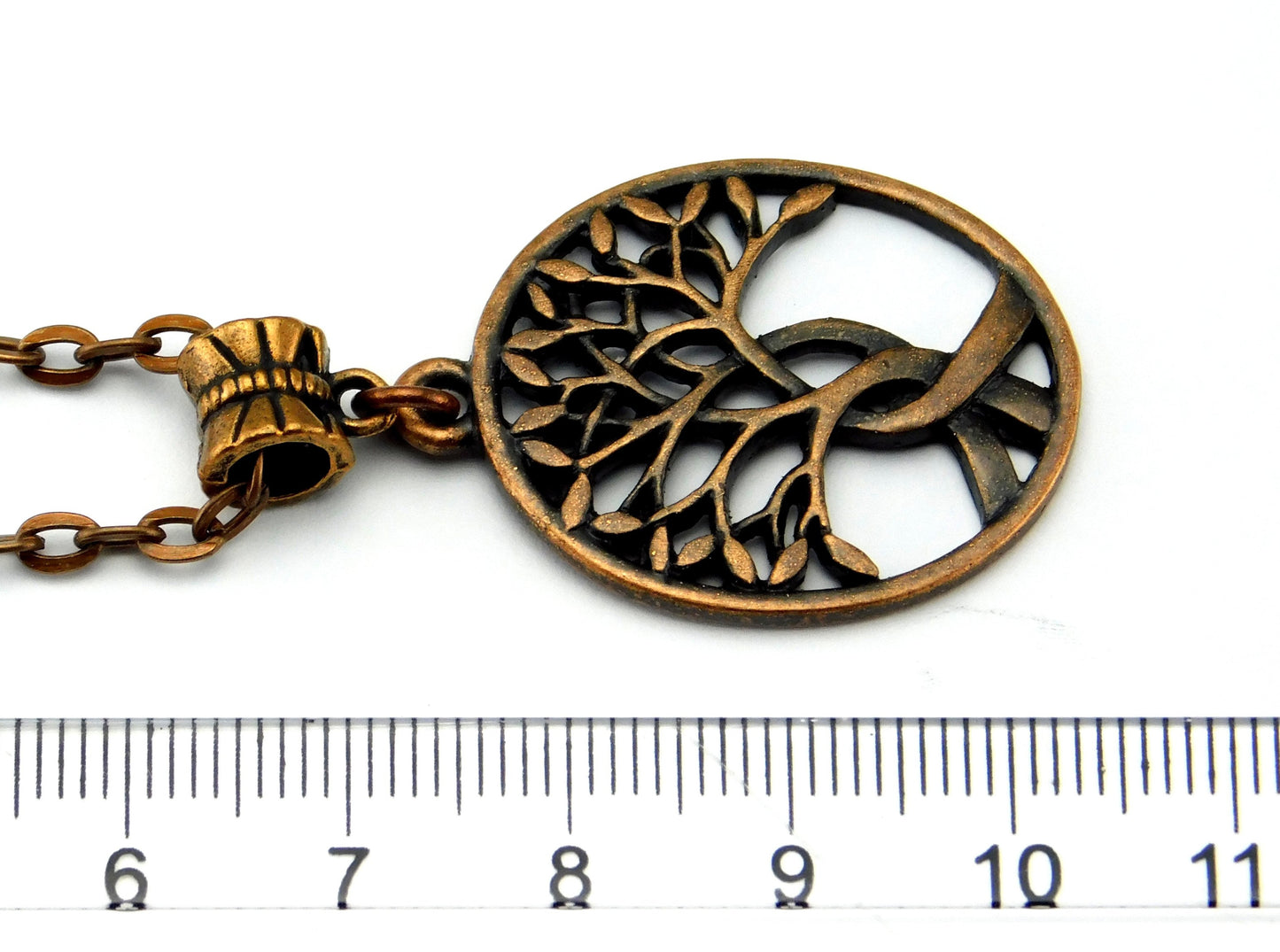Kupferfarbene Halskette "Lebensbaum"