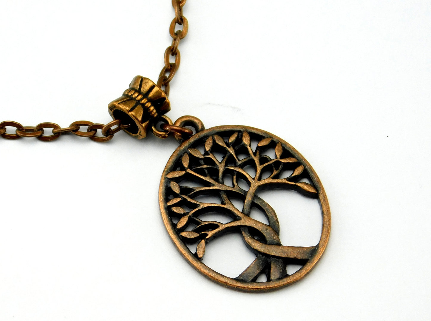 Kupferfarbene Halskette "Lebensbaum"