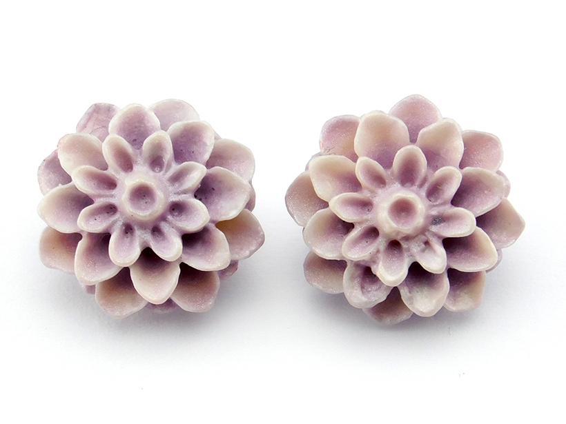 Blumenohrstecker "Pastellveilchen" 15mm 