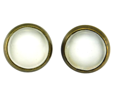 Ohrstecker mit Glassteinen "Snow White" 10mm 