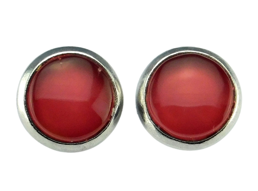 Ohrstecker "Erdbeerrot" aus Edelstahl 10mm